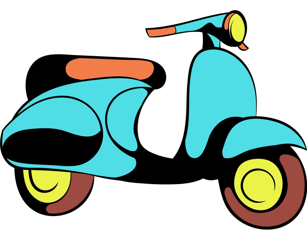 motorcycle blue icon