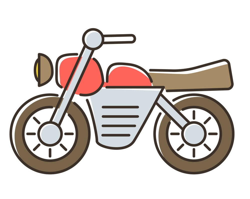 motorcycle icon flat style