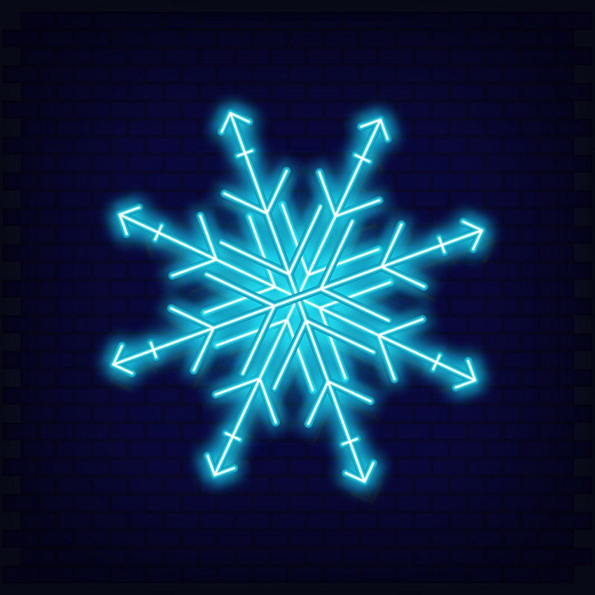neon snowflake