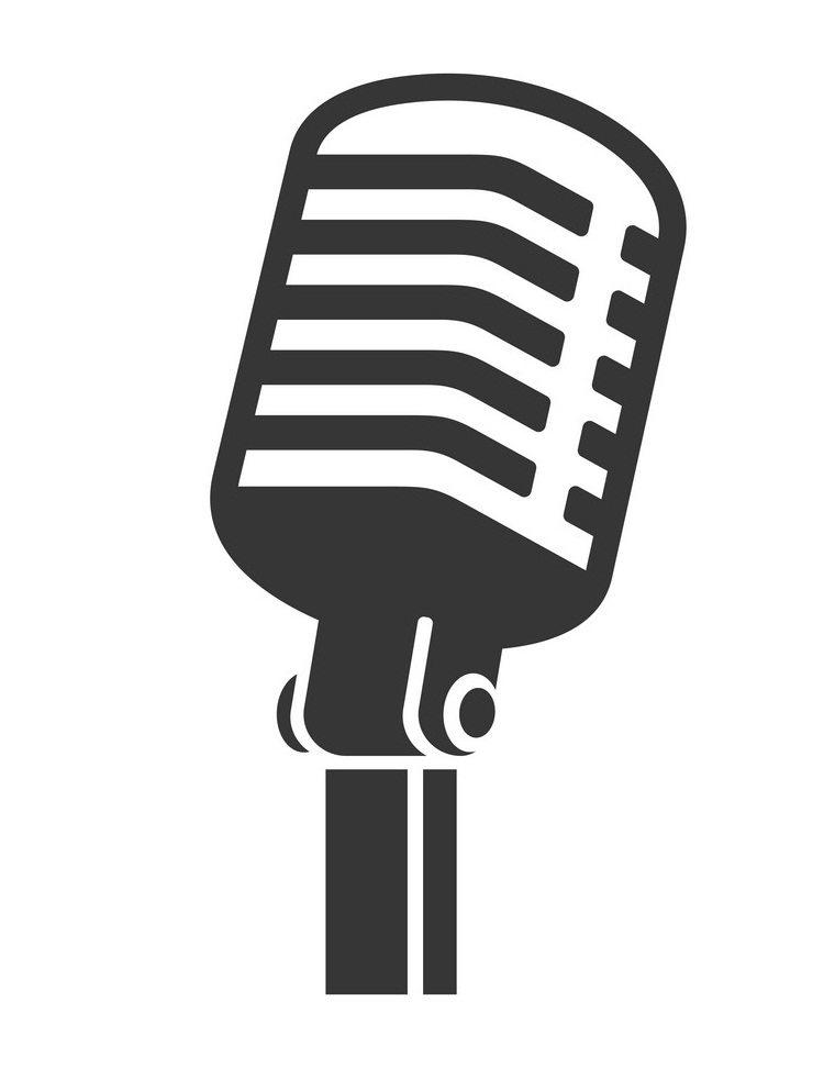 old style vintage microphone icon