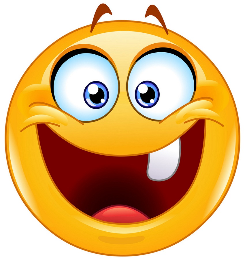 one tooth joy emoji