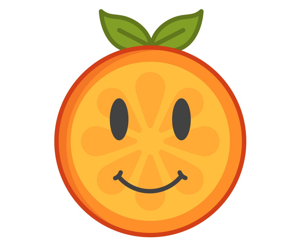 orange emoji smiling face