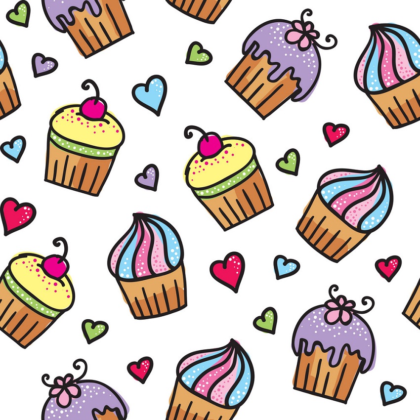 pattern of cupcakes