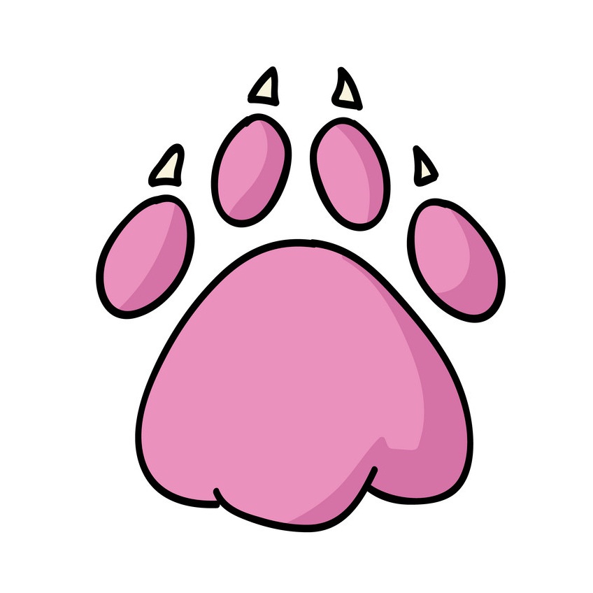 paw print with claws