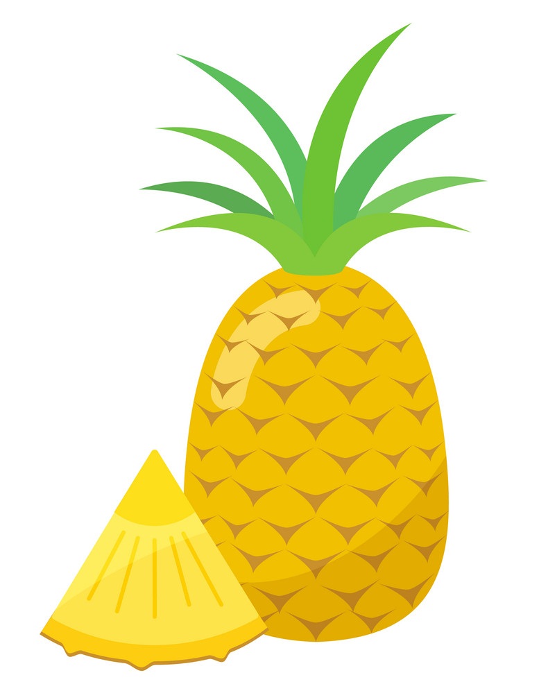 pineapple with a small piece