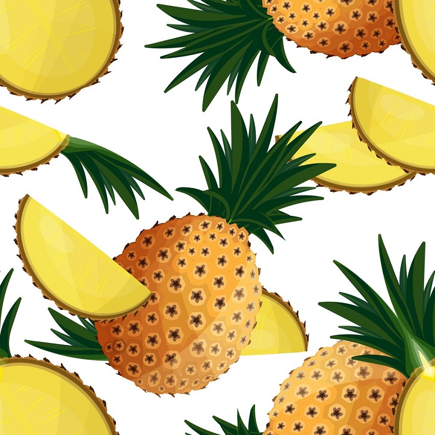 pineapples seamless pattern