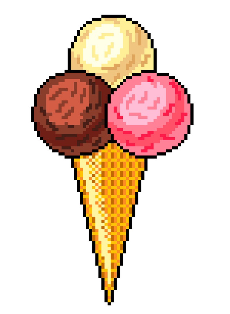pixel ice cream cone