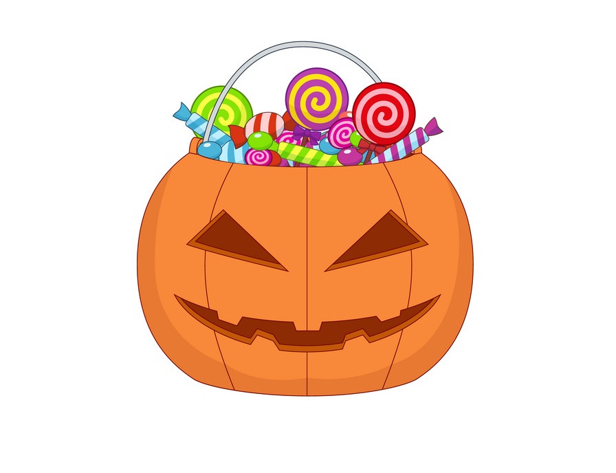 pumpkin bag with sweets