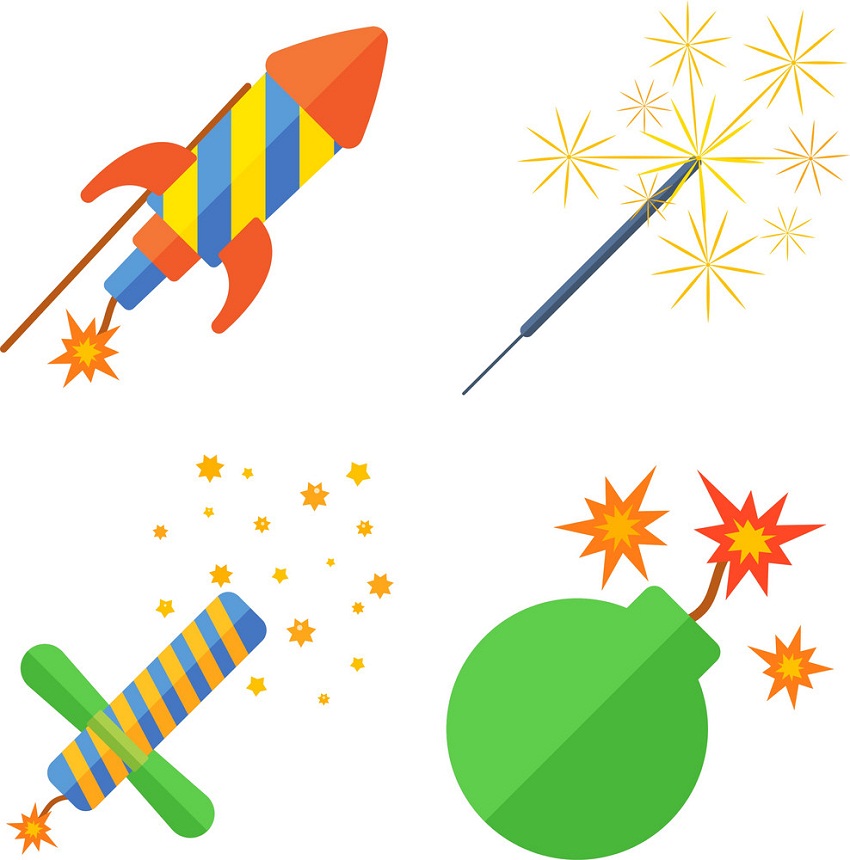 pyrotechnics and fireworks icon