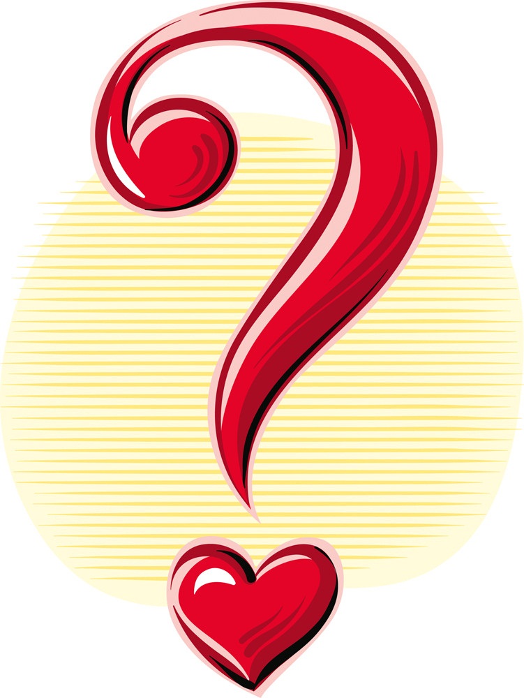 question mark with heart