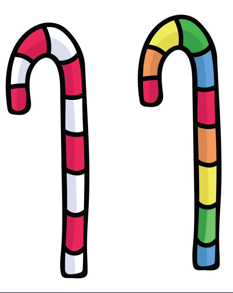 rainbow candy cane