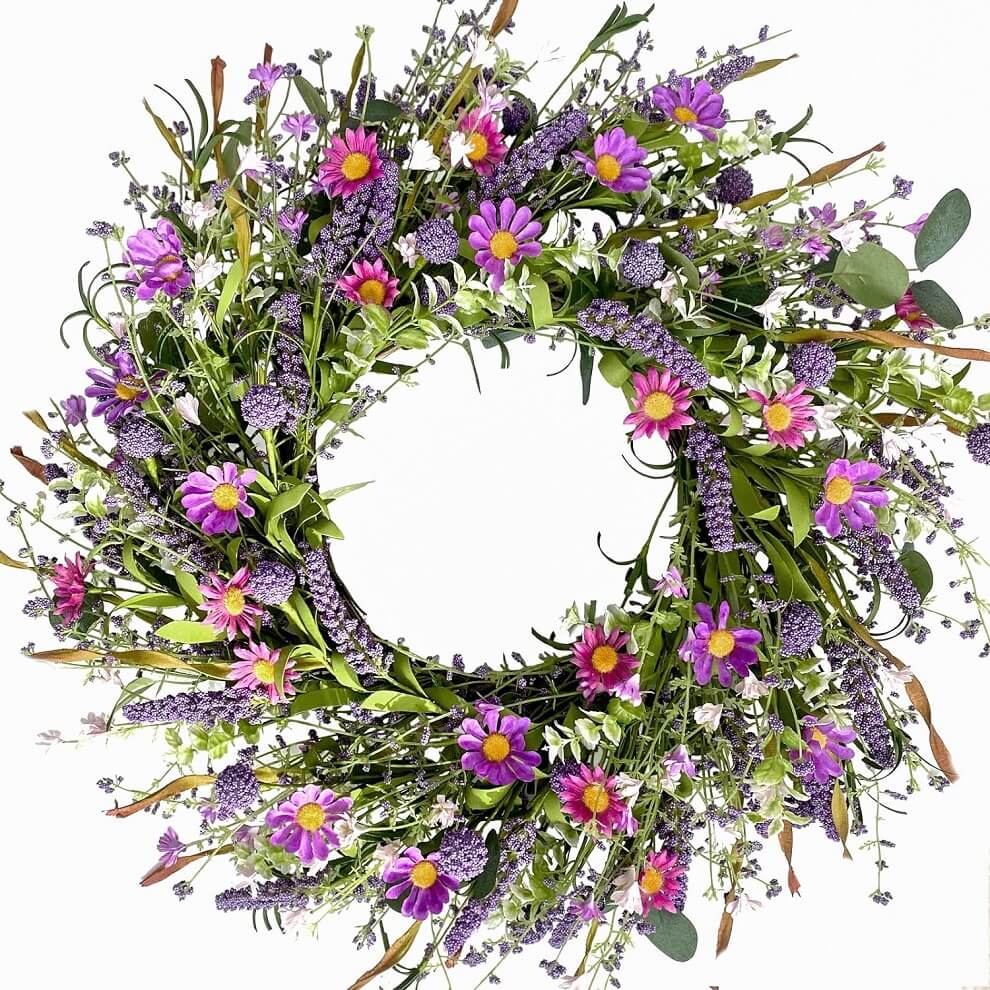 realistic spring wreath