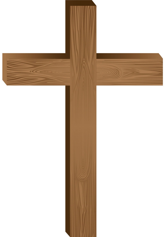 realistic wooden cross