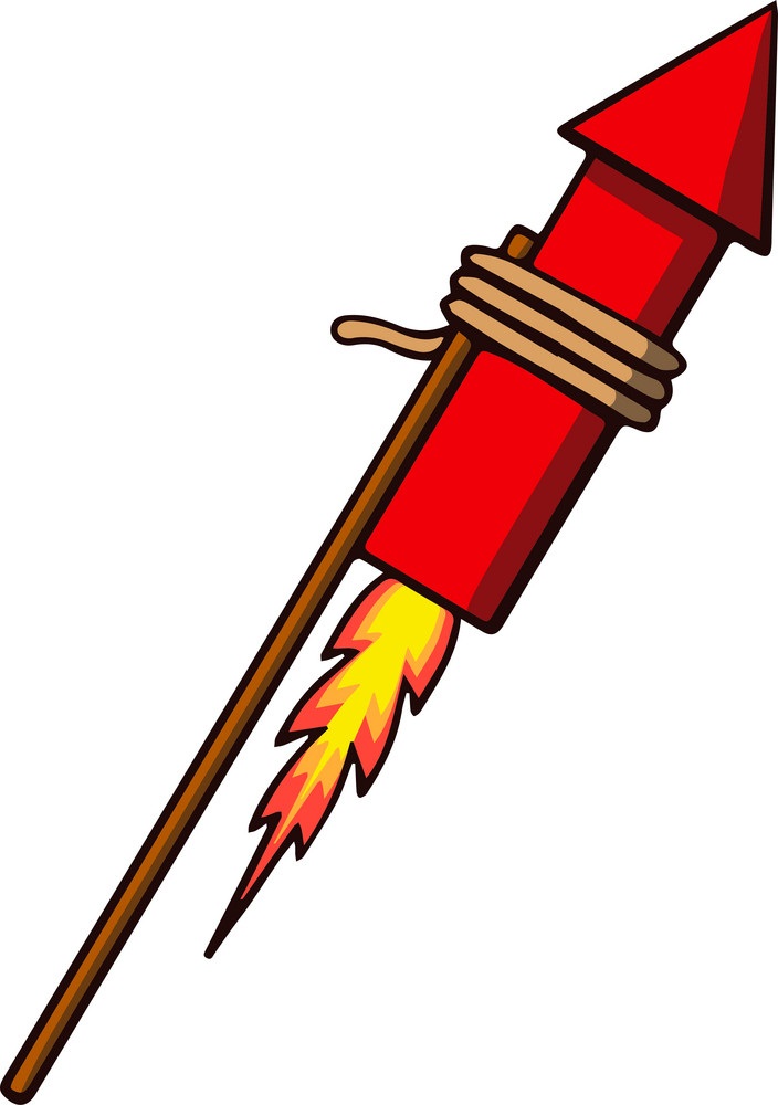 red firework rocket
