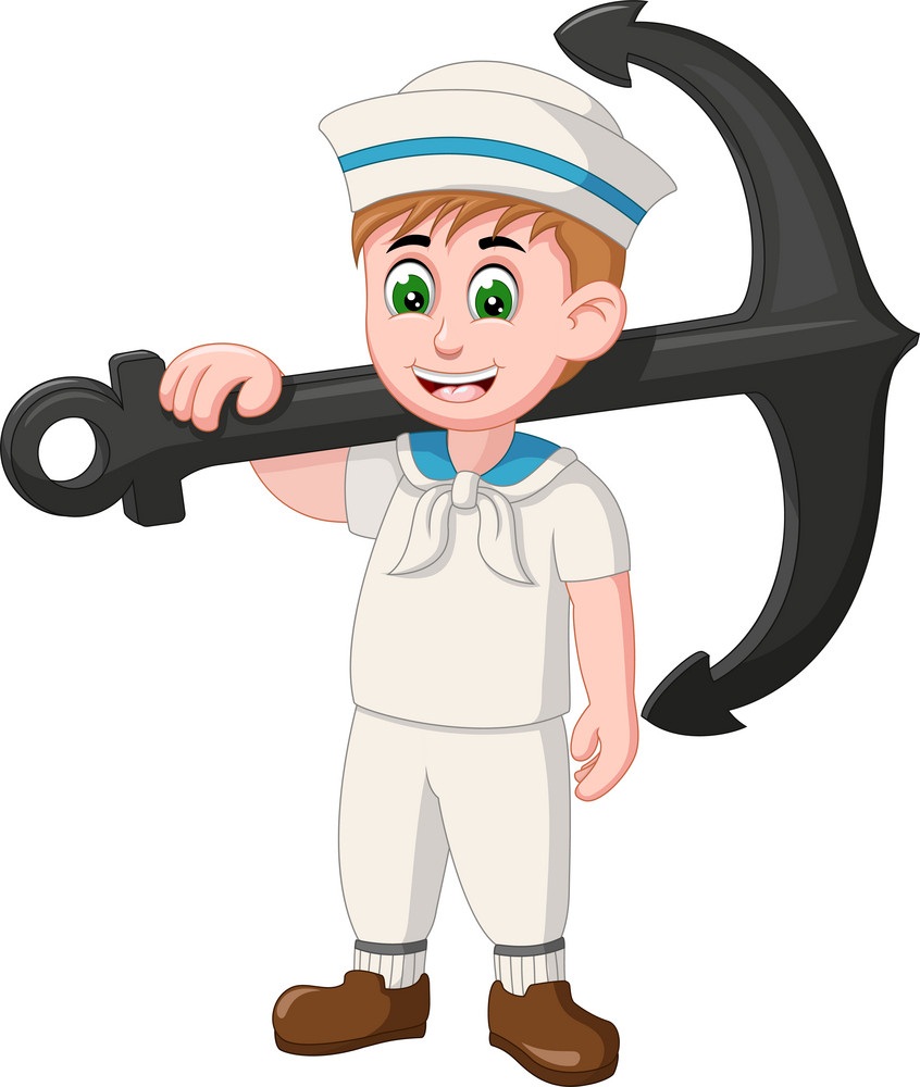 sailor boy with big anchor