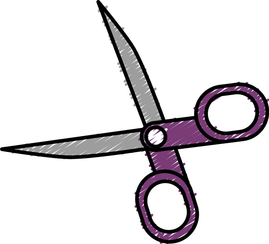 scissors hand draw