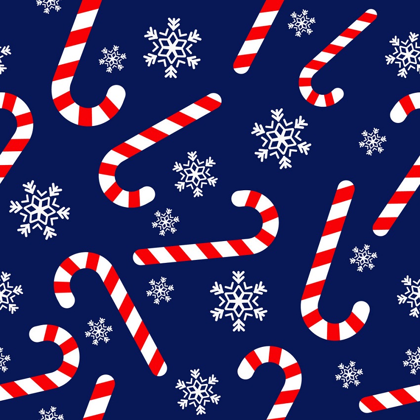 seamless pattern with candy canes