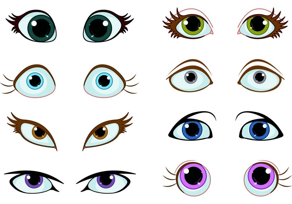 set of cartoon eyes