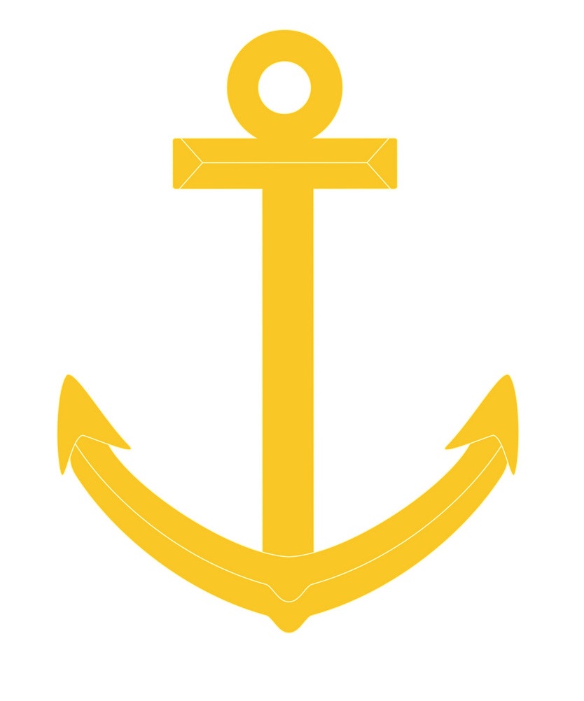 simple gold anchor