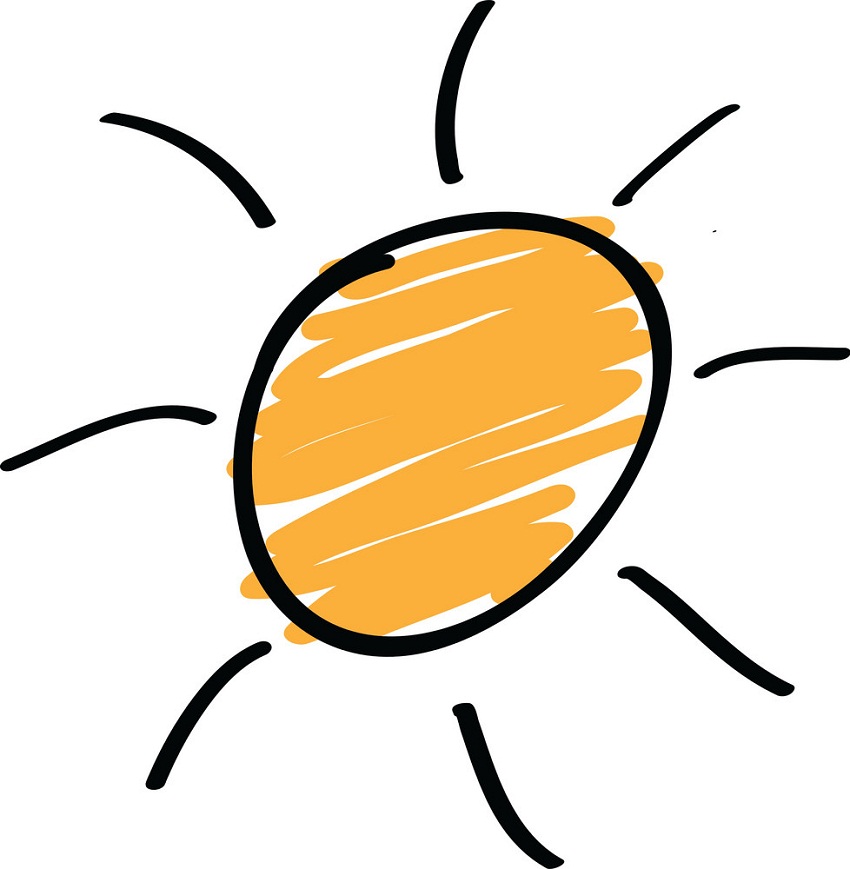 simple sun drawing