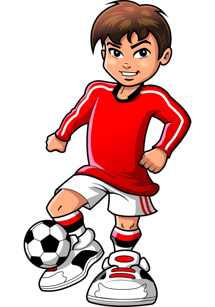 Soccer player teen boy