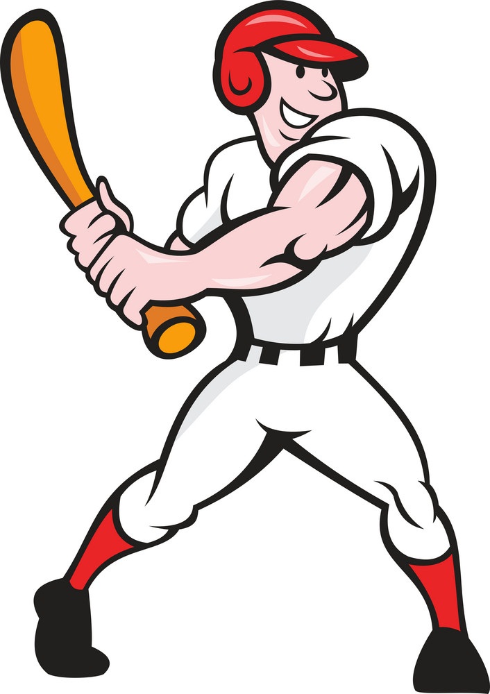strong baseball player batting