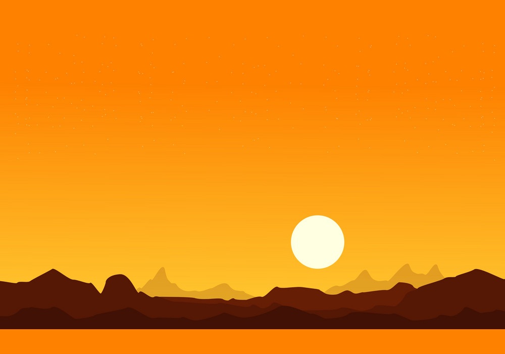 sunrise desert scenery