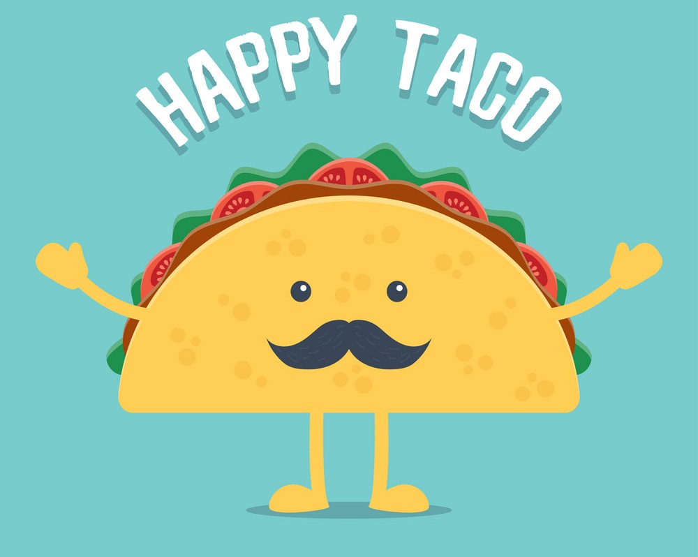 taco with mustache