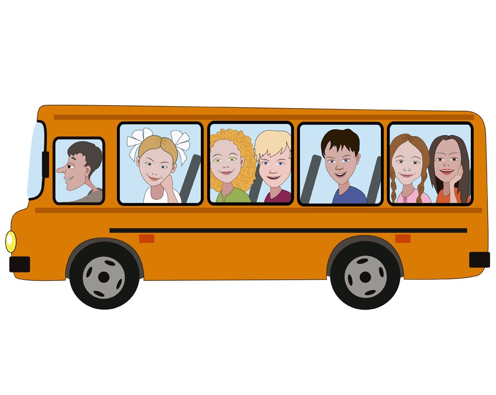 teenagers on school bus