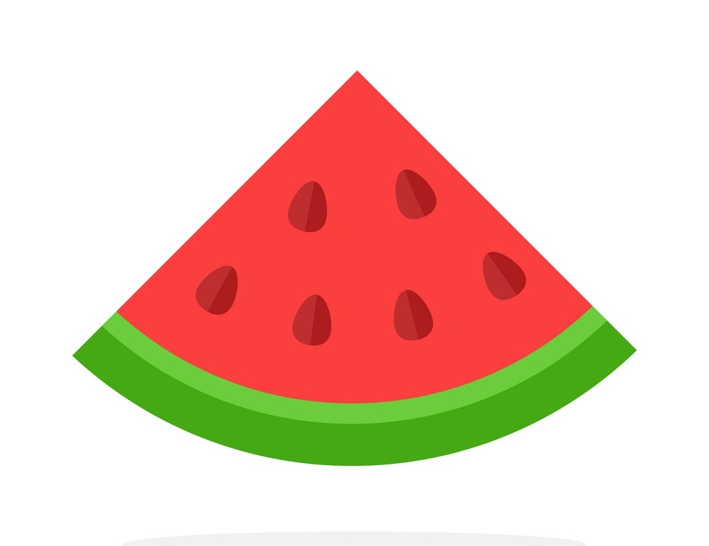 Triangular piece of watermelon