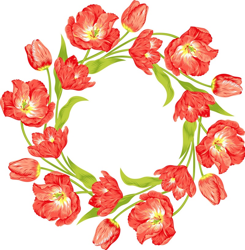 tulips wreath