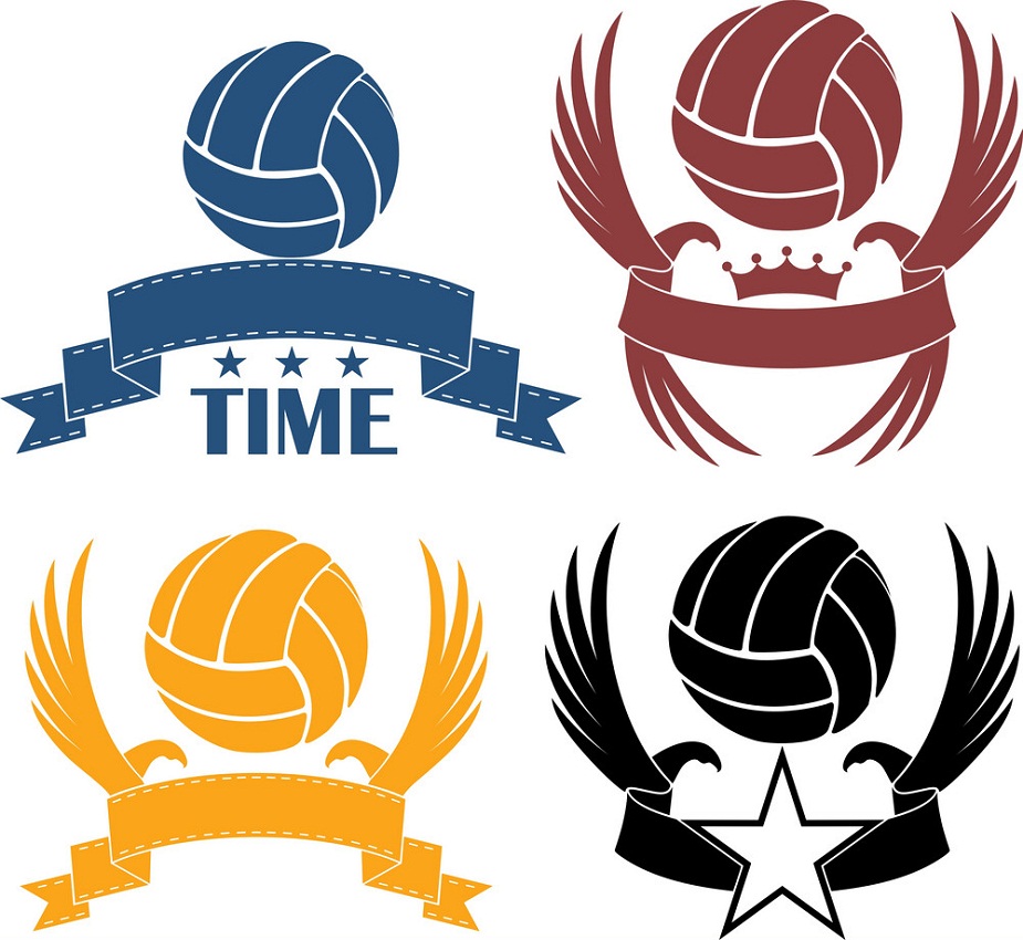 volleyball logo set