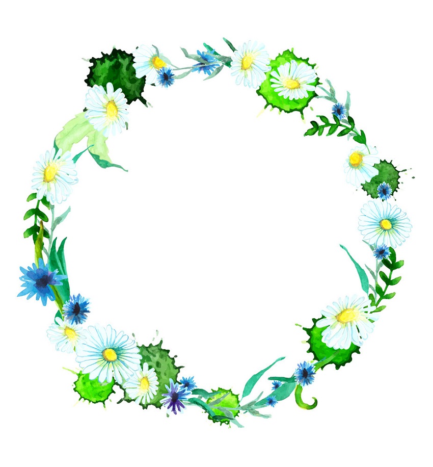 watercolor flower wreath