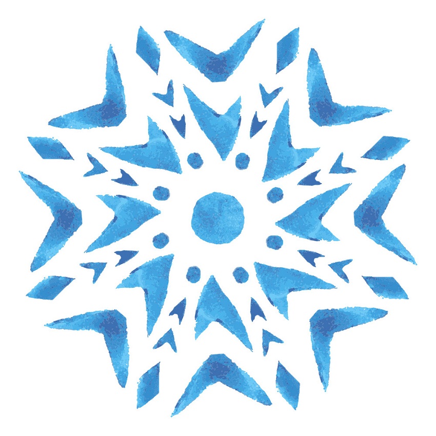 watercolor snowflake