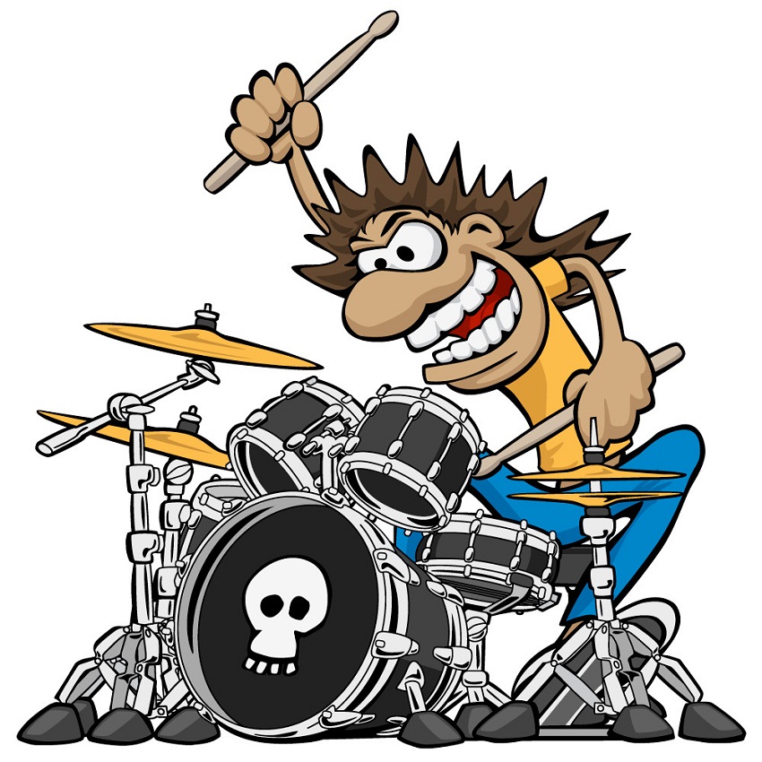 wild drummer playing drum