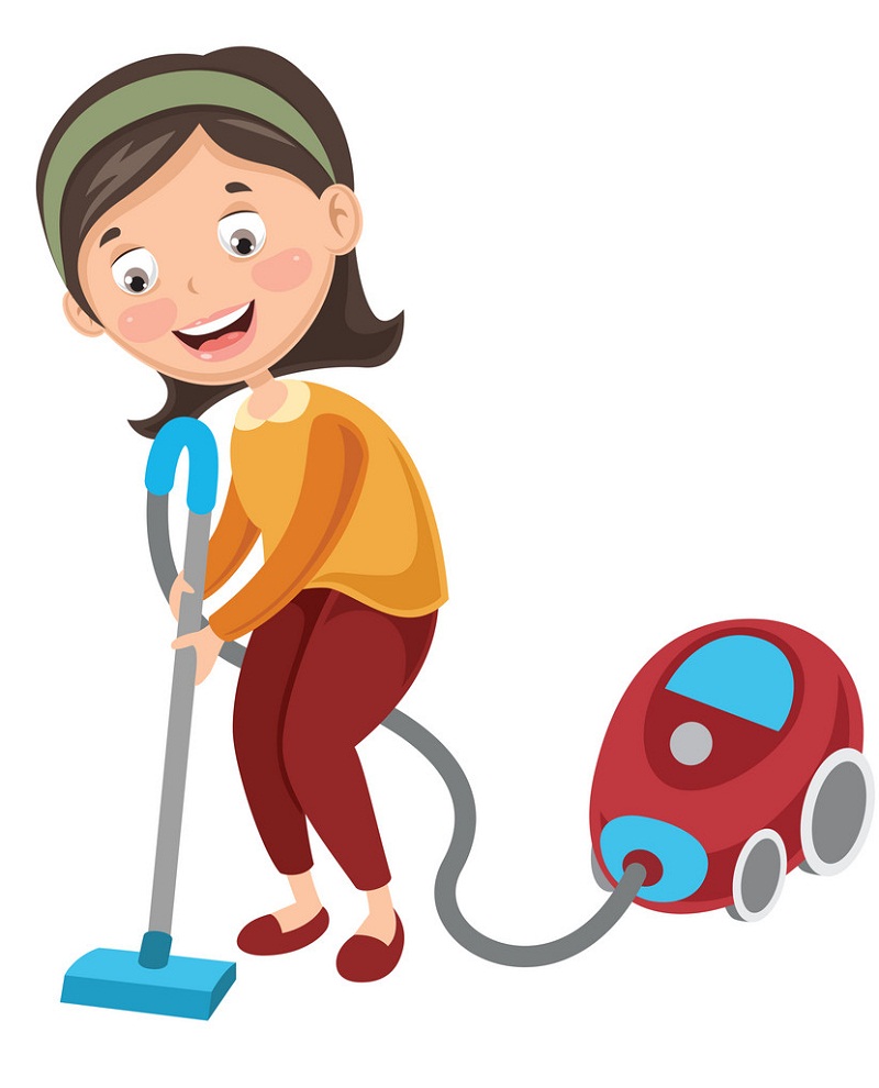 woman doing housework