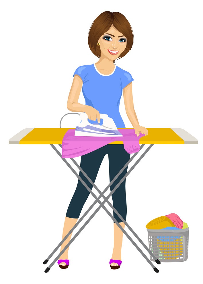 woman ironing clothes