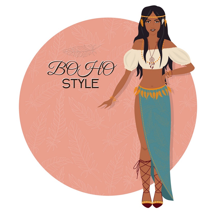 woman with boho style