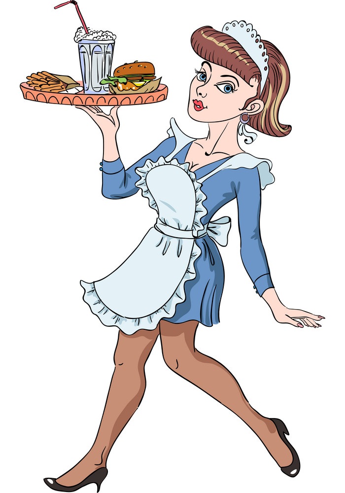 50s diner waitress