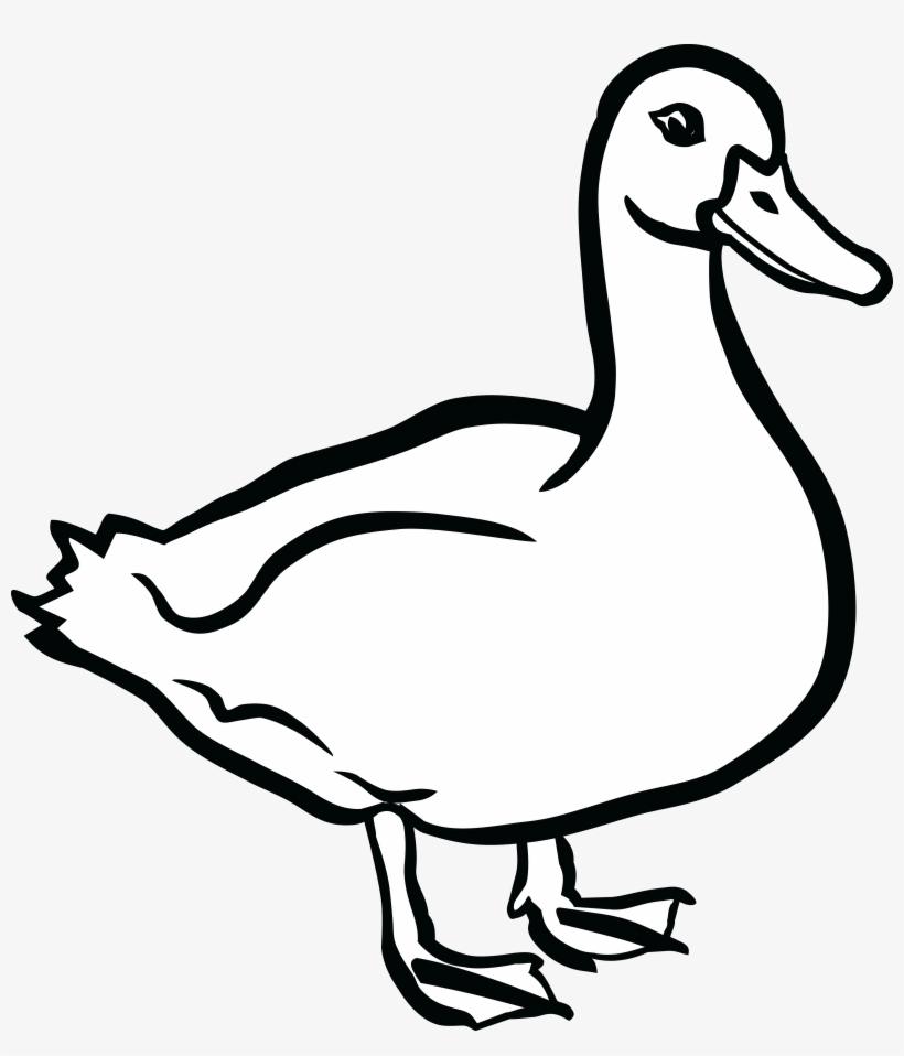 Duck Clipart Black and White 4