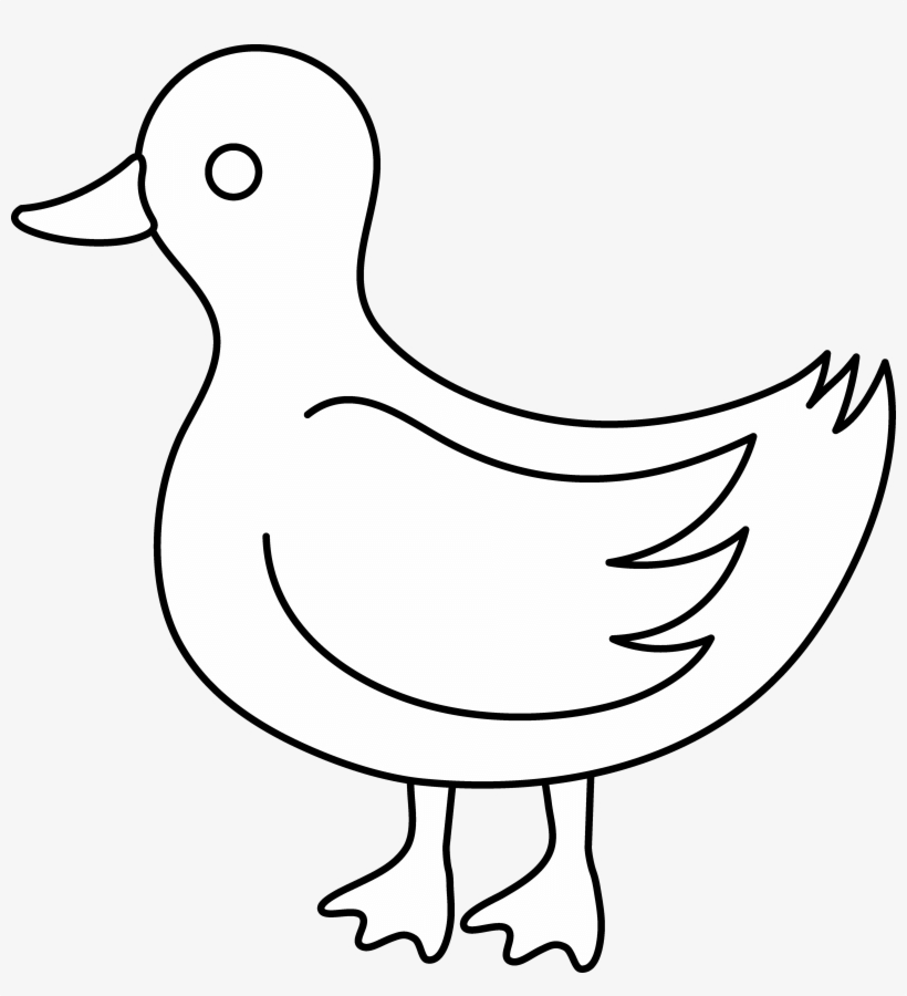 Duck Clipart Black and White 5