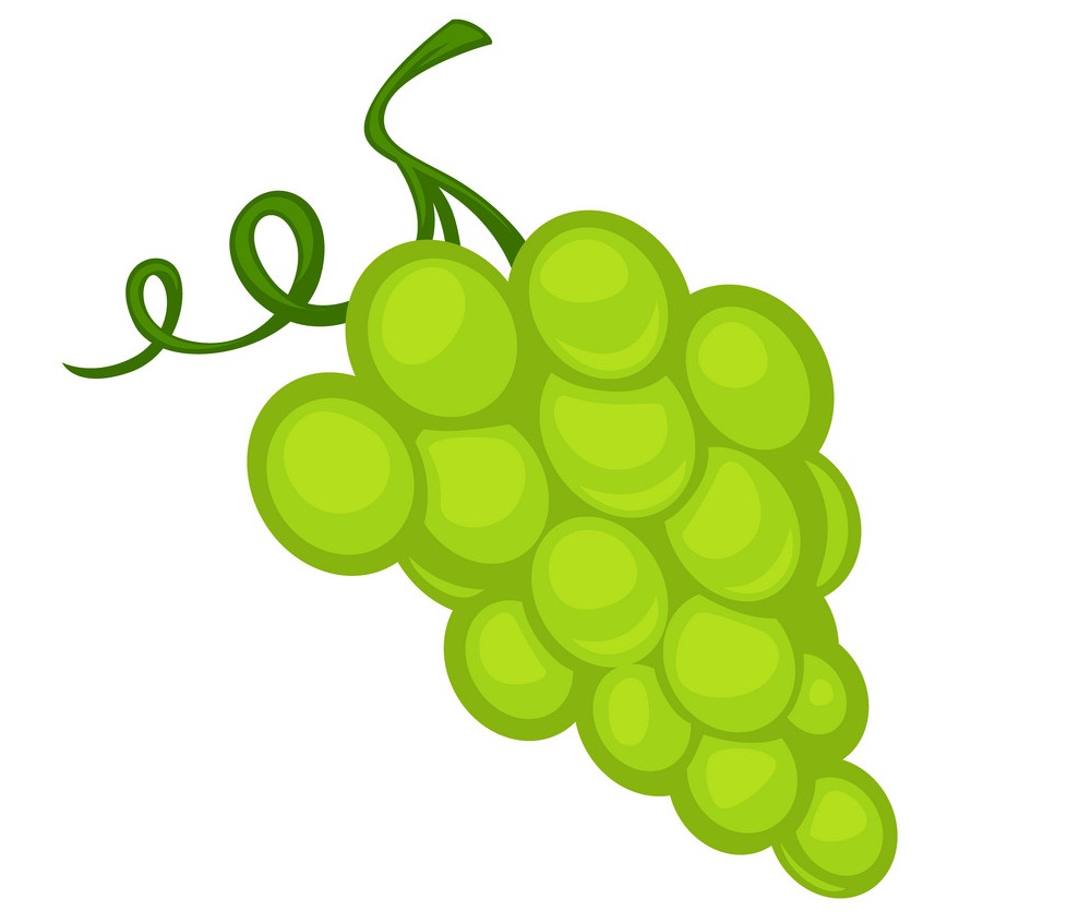a bunch of green grapes