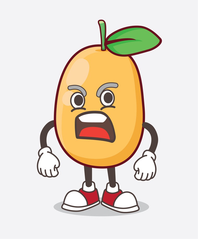 angry cartoon kumquat