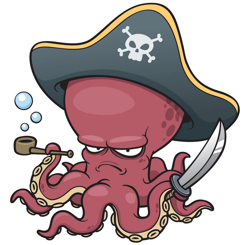 angry pirate octopus