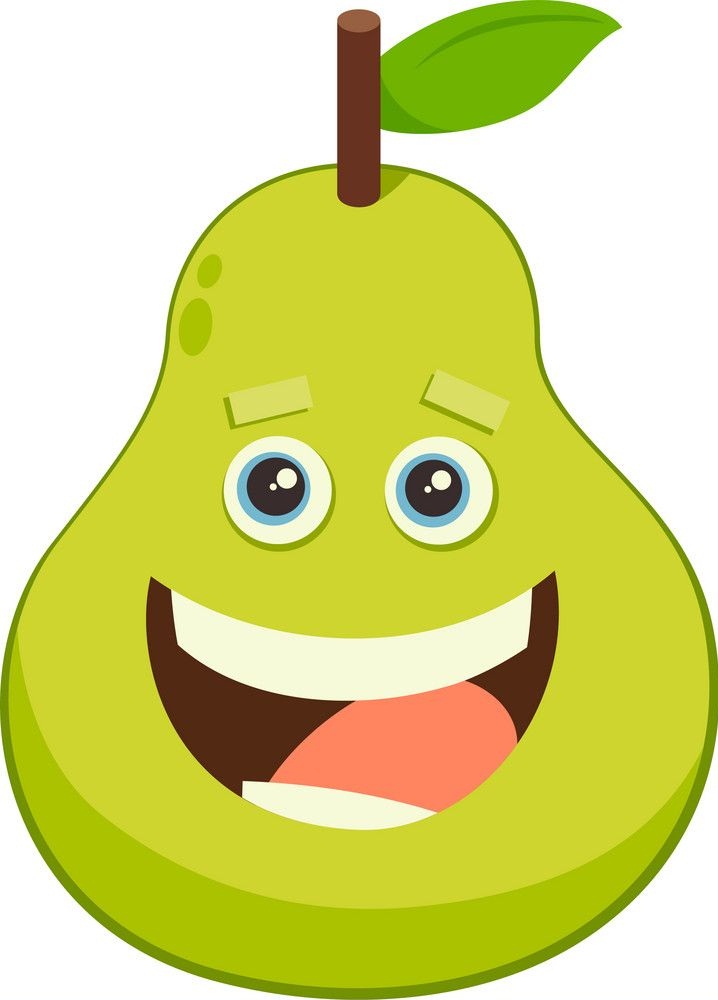 animated pear happy