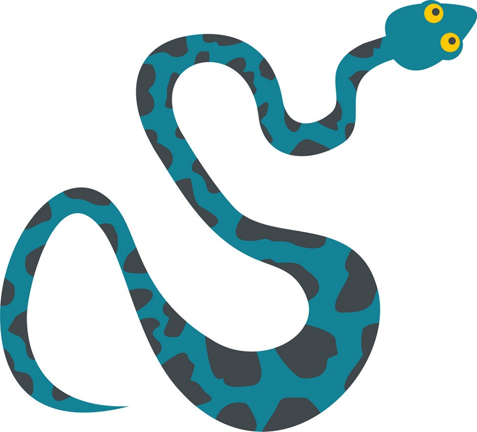 blue snake with spots