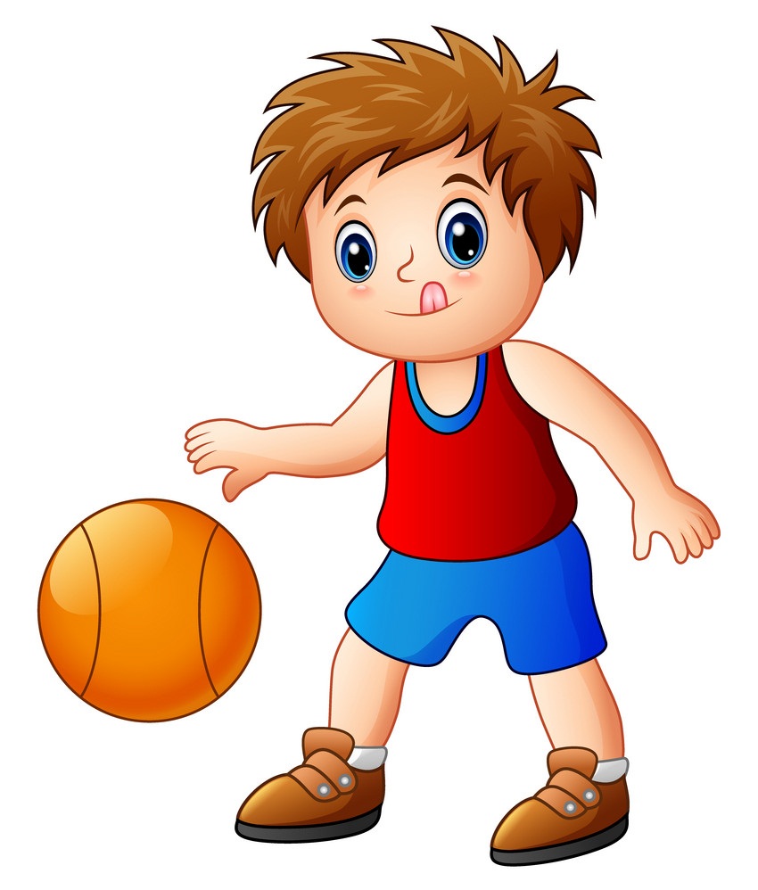 boy with basketball ball