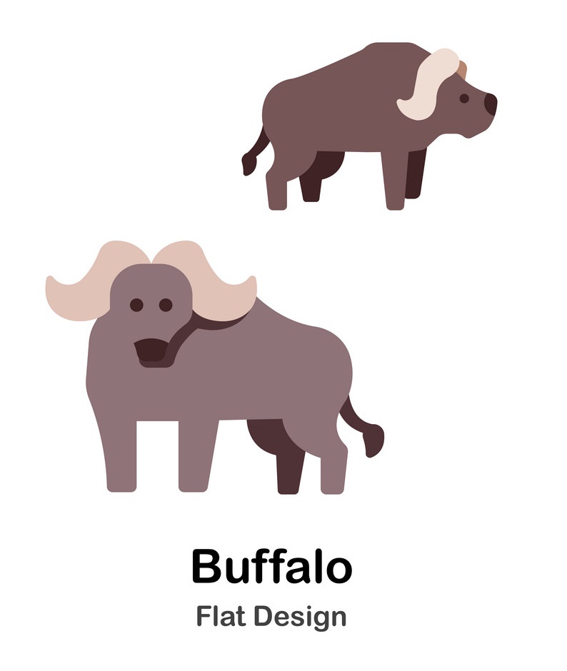 buffalo flat design