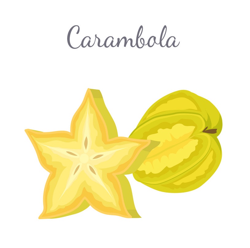 carambola and a slice