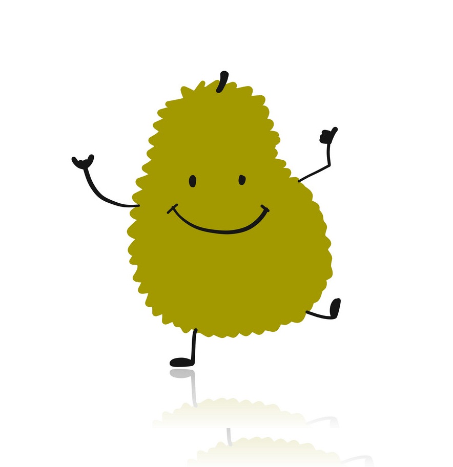 cartoon adorable jackfruit